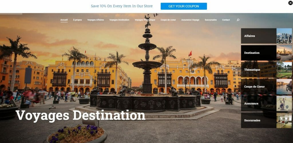 Régence Service Voyages Destination